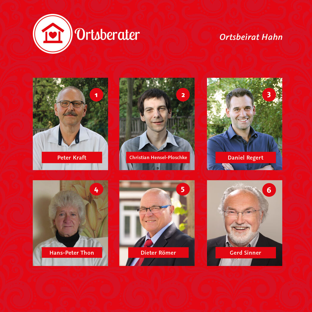 Peter Kraft, Christian Hensel-Ploschke, Daniel Regert, Hans-Peter Thon, Dieter Römer, Gerd Sinner, Kandidaten, SPD, Pfungstadt, Wahl, Kommunalwahl